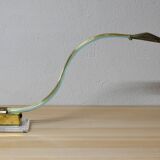 Mid Century Modern Lucite Serpent Table Lamp Cobra Brass