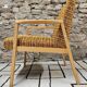 Fauteuil chauffeuse vintage 1970 bouclette