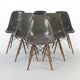 Elephant Grey Set (6) Herman Miller Original Eames DSW Dining Shell Chairs