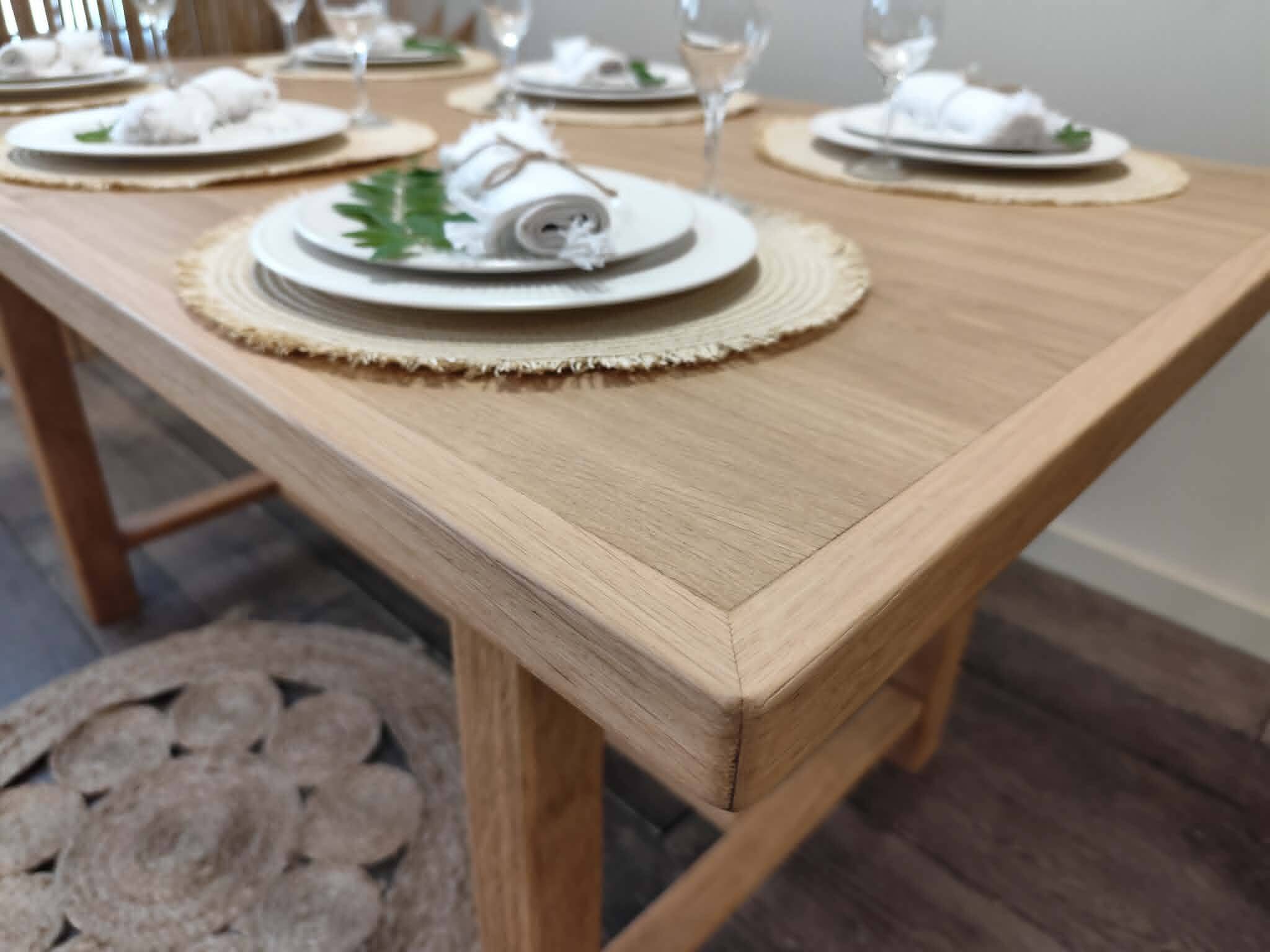 Table en chene massif avec rallonges