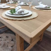 Solid oak table with extensions