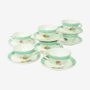 Set of 7 badonviller coffee cups