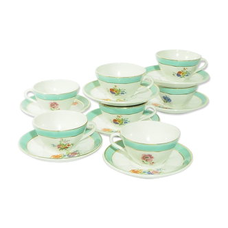 Set of 7 badonviller coffee cups