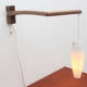 1960s boomerang wall lamp opaline glass