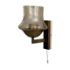 Yellow glass and brass wall light from the mid-century, 1960, Germany.