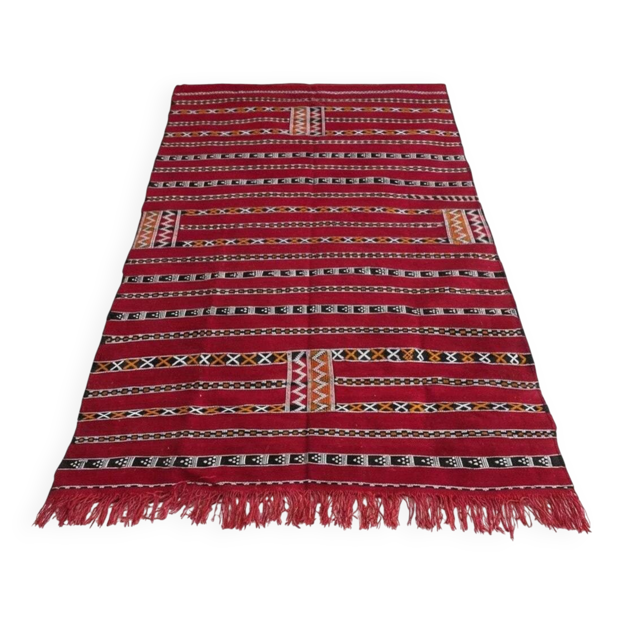 Moroccan kilim rug red 140x230 cm