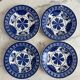 Set of 4 ironstone plates from Choisy Le Roi.
