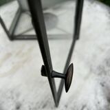 Tin and glass lantern