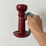 1950s earthenware candlesticks