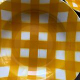 Assiettes creuses sarreguemines carreaux jaunes