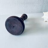 Turned wooden candle holder