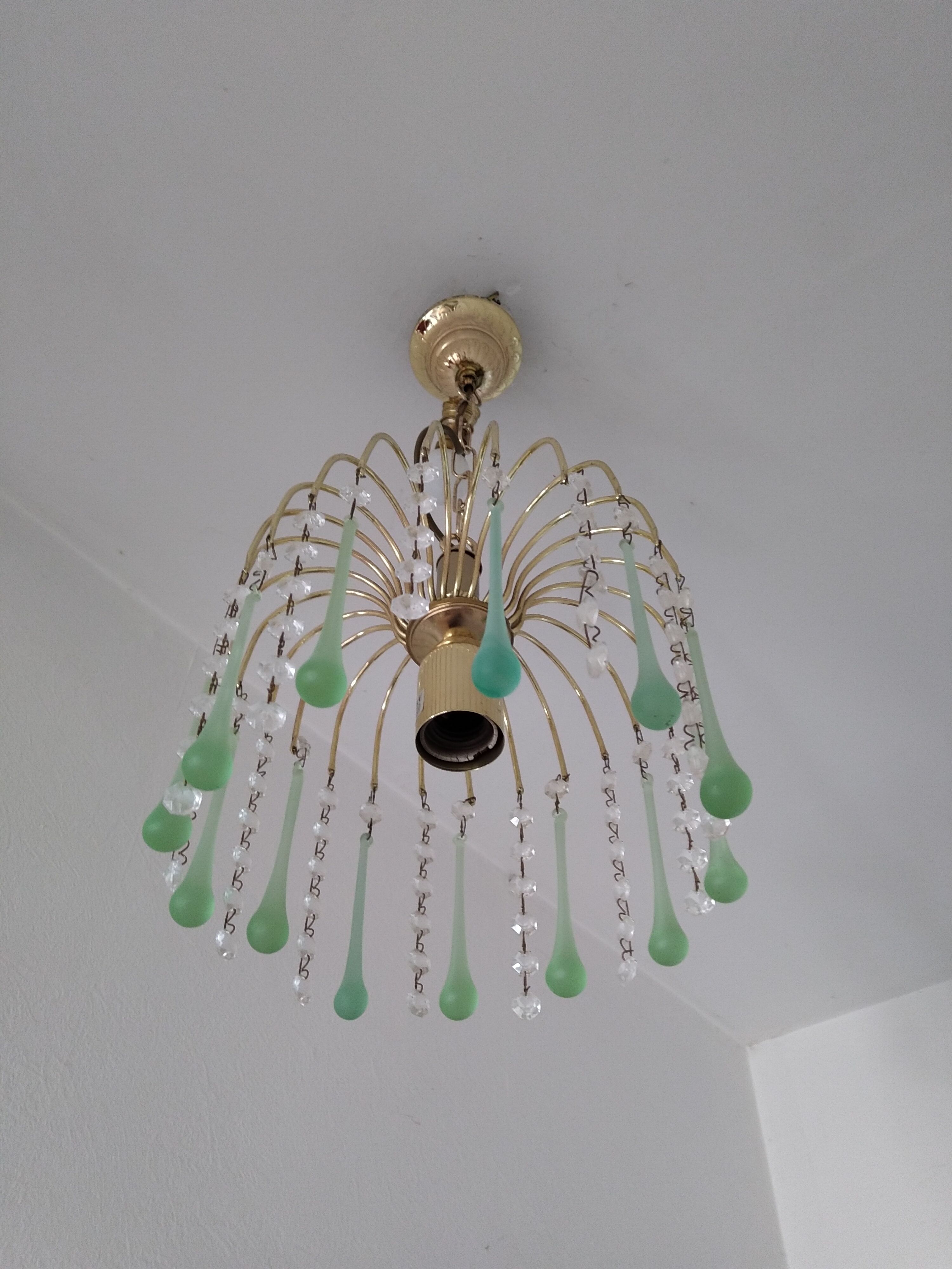 Chandelier pampilles 60s