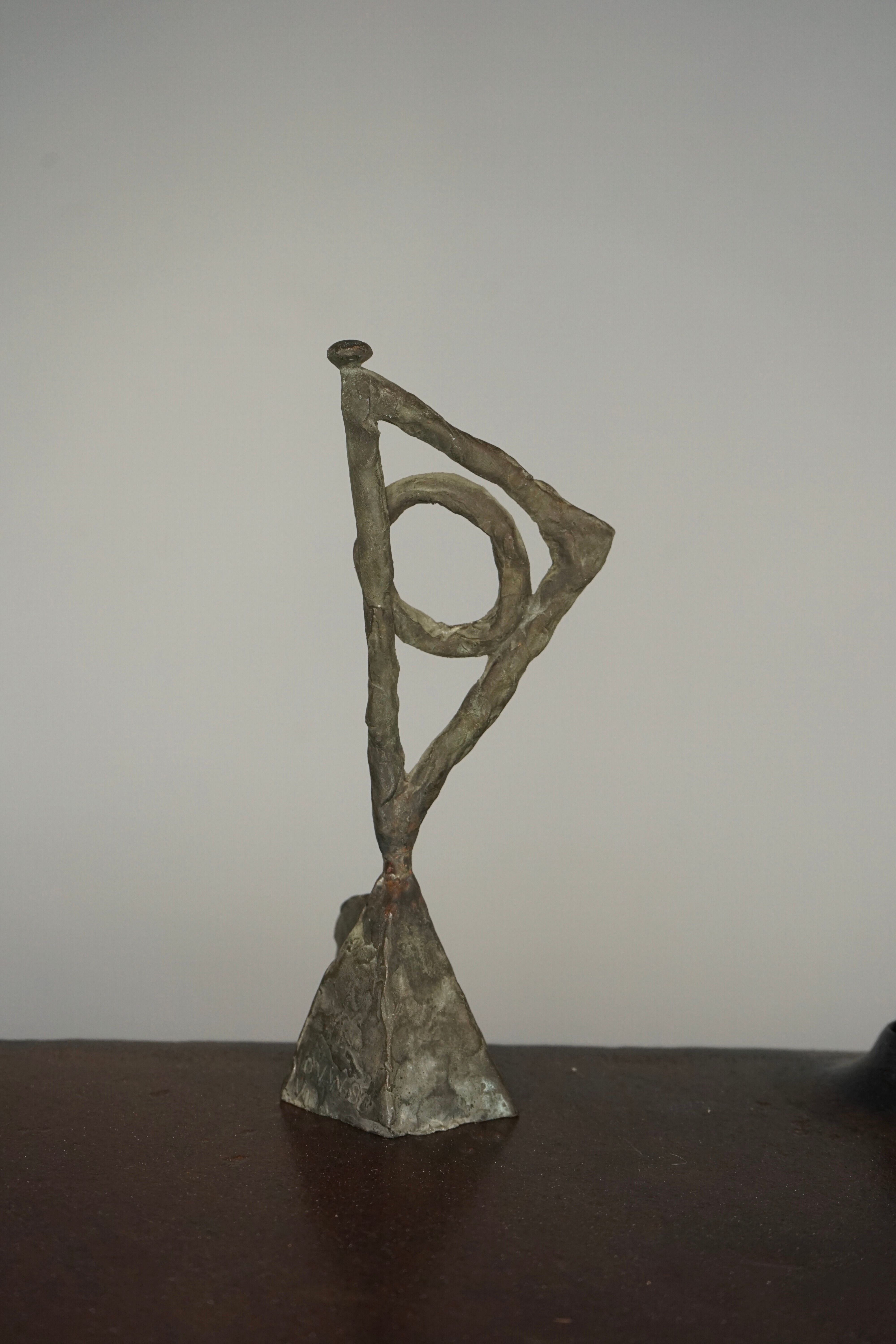 Miniature Abstract Bronze Sculpture DVW. 1988