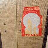 1930s Oshkosh suitcase with bakelite hangers