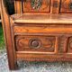 Breton chest bench carved from the early 20th century in solid oak.