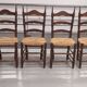 Rustic straw chairs spanish 60s