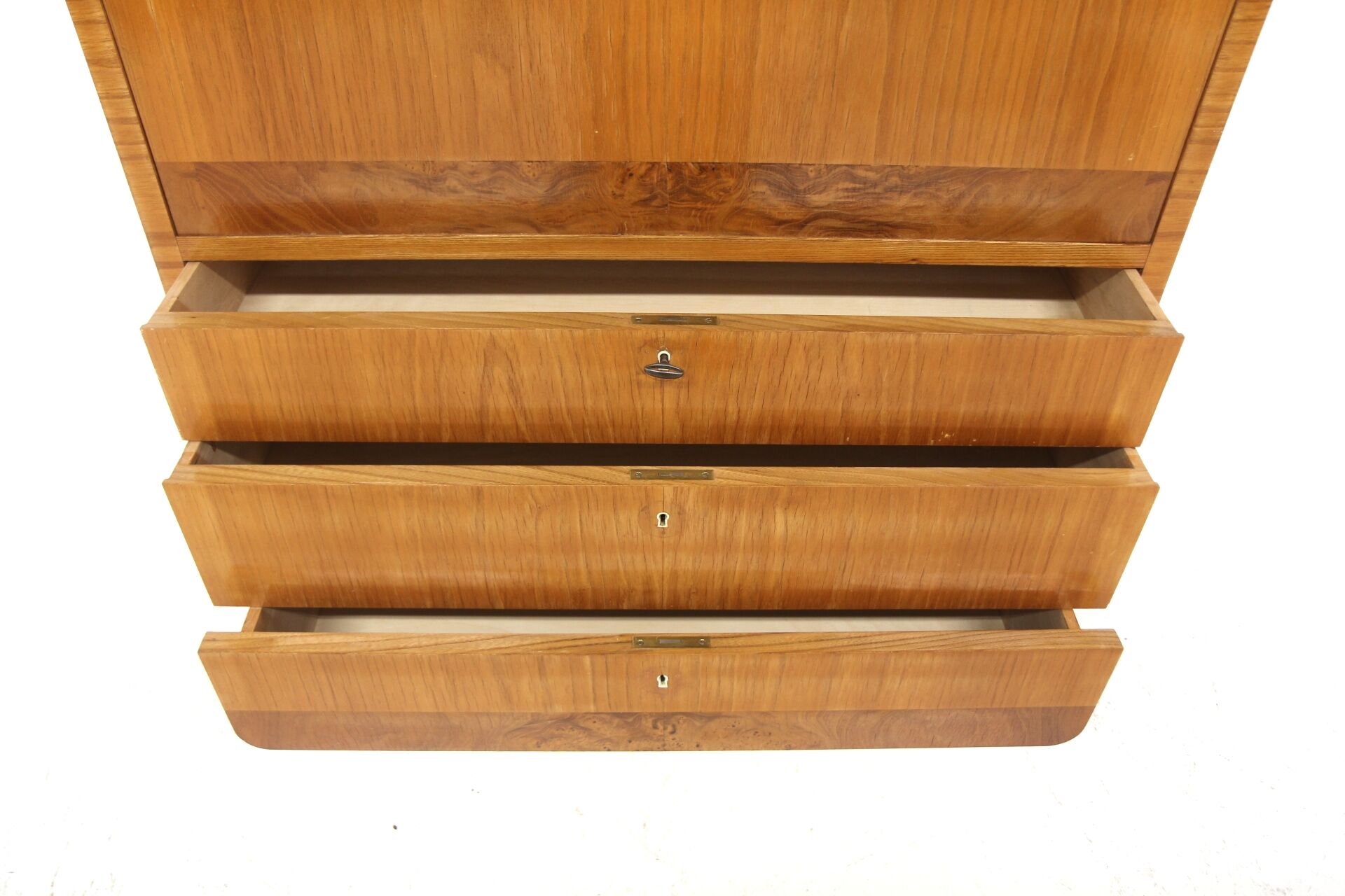 Scandinavian secretary in elm, Swedish modern, Sweden, 1940.