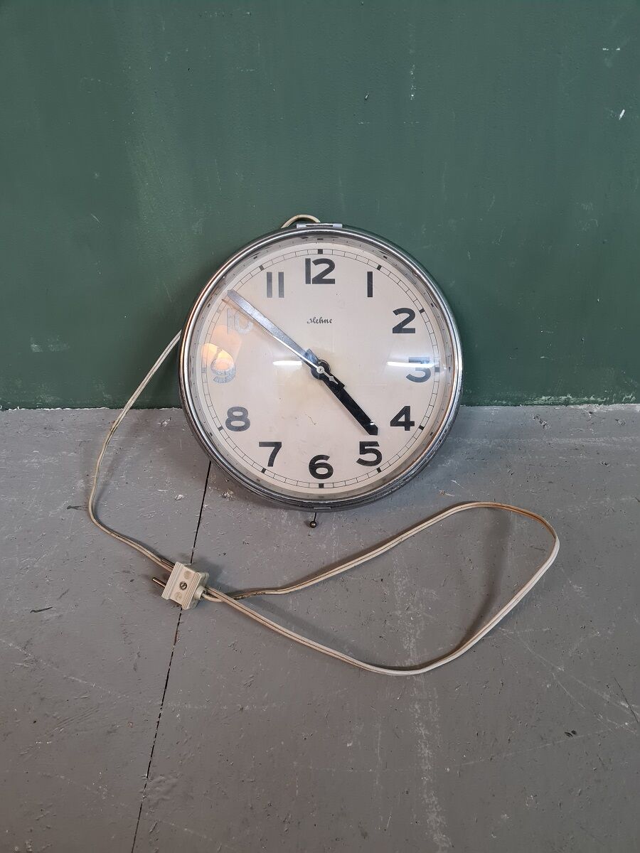 Vintage german hehne wall clock 1950