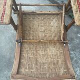 Chaise longue rotin
