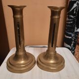 Pair of brass candlesticks