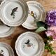 Set of 6 flat plates vintage model Moineaux de Paris de Gien