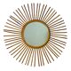 Miroir soleil en rotin rond des années 60 France