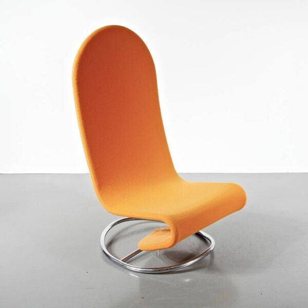 Fauteuil à bascule « 1-2-3 » des années 1970 par Verner Panton pour Fritz Hansen, Danemark