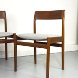 Chaises de Salle à Manger en Teck par Johannes Nørgaard, Danemark, Set de 4, 1960s