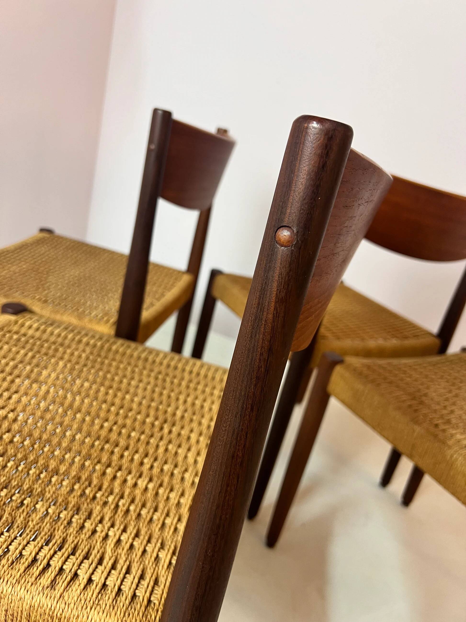 Set: 4x Dining Chair Teak by Poul Volther for Frem Rojle