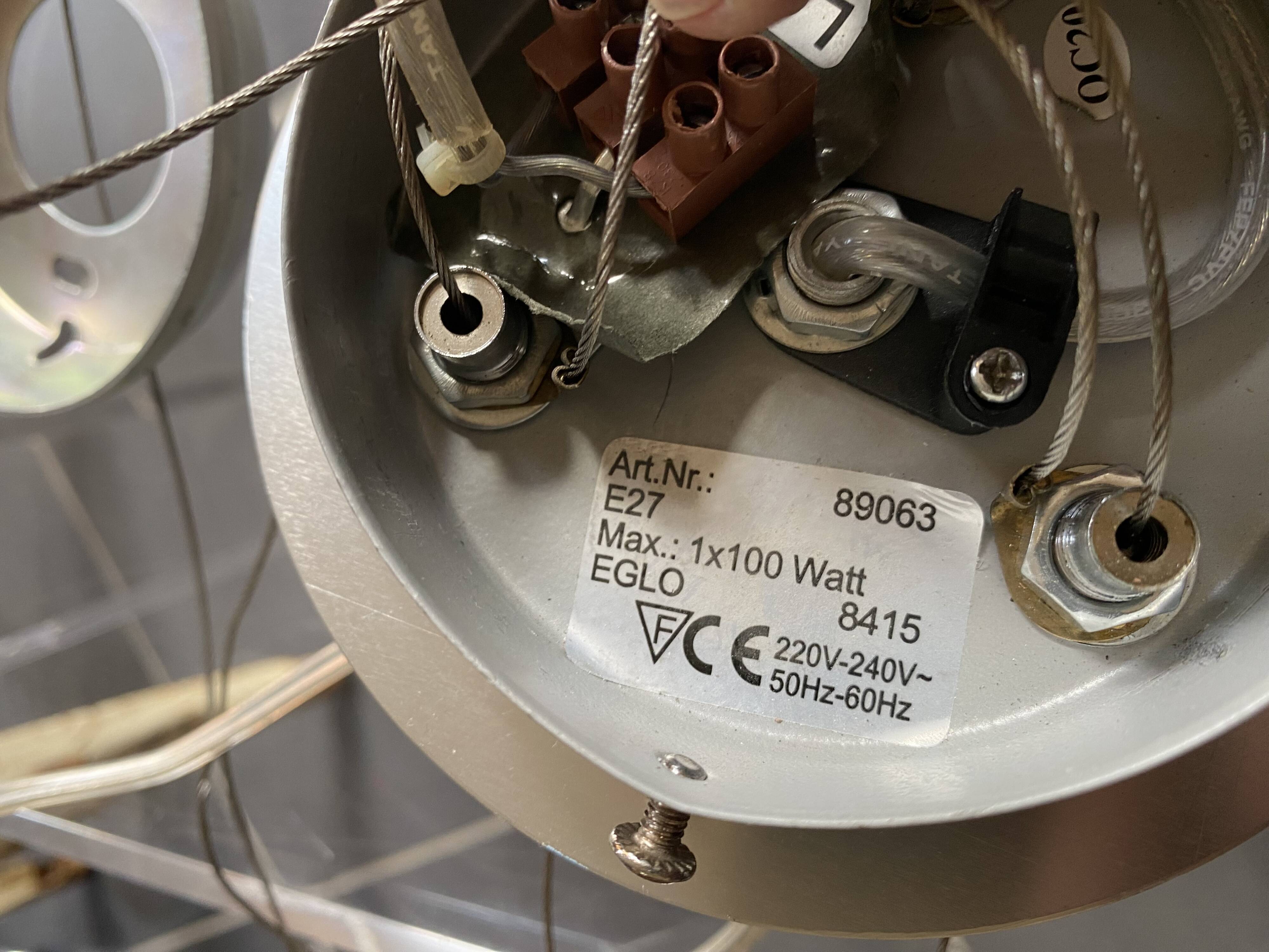 Suspension light aluminium style Foscarini vintage space age vintage 1980