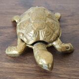 Brass turtle ashtray