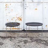 Tables basse en marbre noir Djuna par Kazuhide Takahama pour Cassina Italie 1983