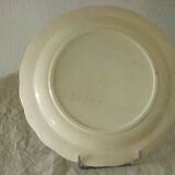 Assiette a asperges faience longchamp barbotine terre de fer