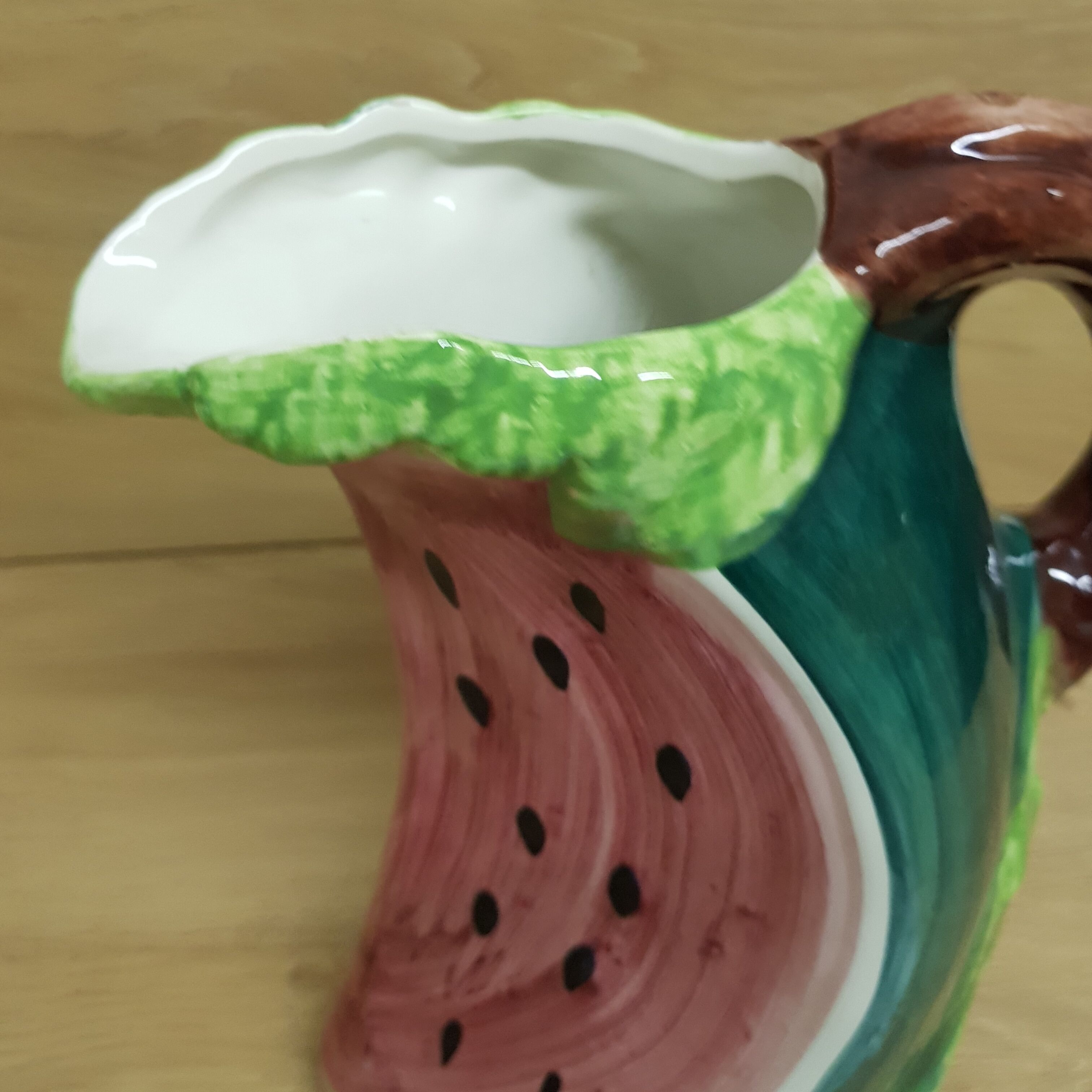 Barbotine watermelon jug