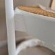 Set of 4 cantilever chairs in curved wood and caning — Italian design year