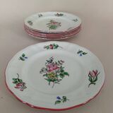 5 assiettes à cake "Réverbère fin" KG Lunéville
