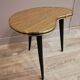 Table basse tripode d'appoint plateau forme haricot vintage 60 70