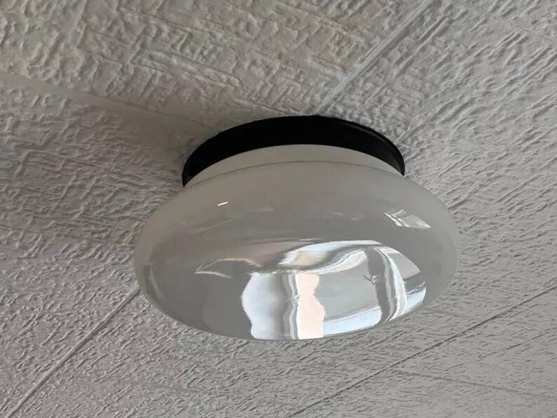 Pair of DESIGN Midcentury Wall or Ceiling Lamps, Flushmounts, 1970s