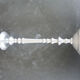 Old metal candle holder finish silver h 33 cm