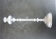 Old metal candle holder finish silver h 33 cm