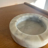 Cendrier vintage en marbre blanc