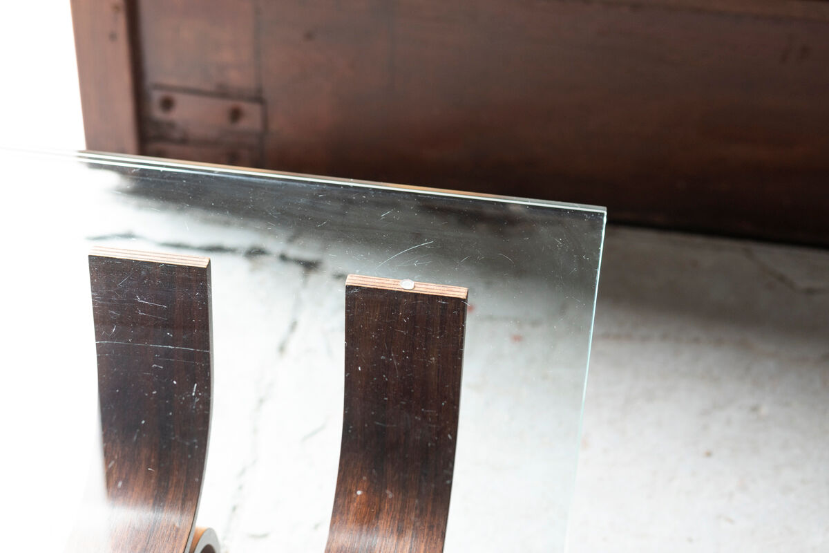 Coffee table with a steam-bent base by Ilse Möbel, 1960’s