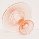 Pale pink glass candlestick mid-century, Europe, 1960s