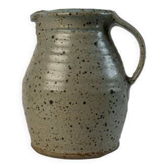 Stoneware pitcher by Gustave Tiffoche, Guérande, circa 1960