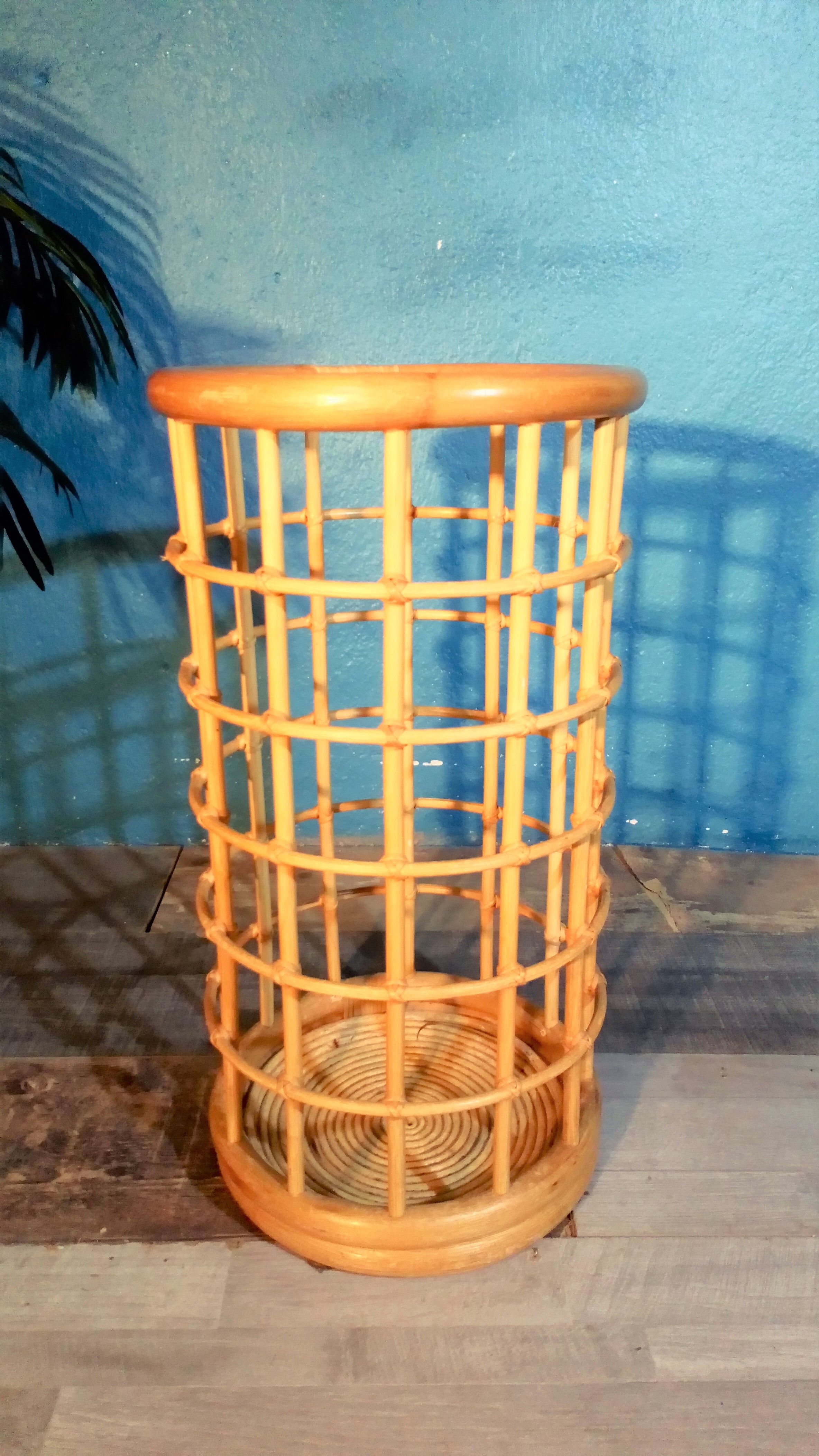 Umbrella door bamboo & rattan 1960s
