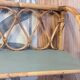Vintage rattan wall shelf