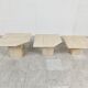 Vintage travertine nesting tables or side tables, 1970s