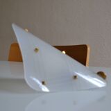 50s Arlus wall light in Perspex and brass