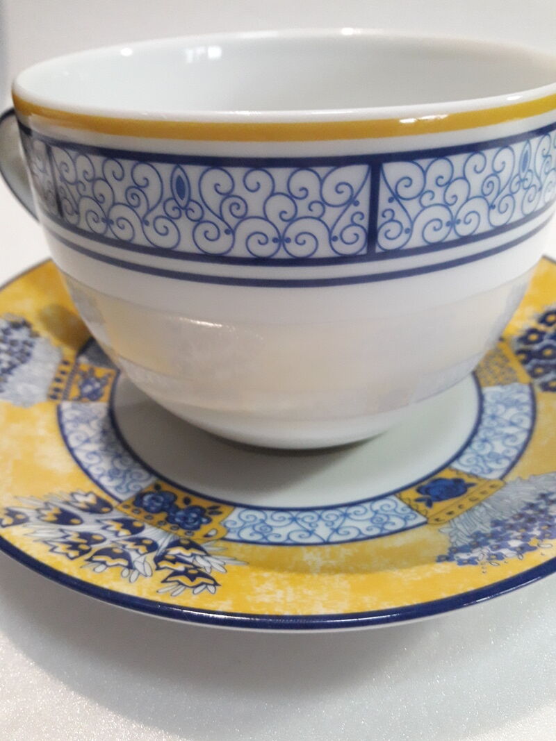 Cup saucer, breakfast Limoges porcelain of Sologne tea