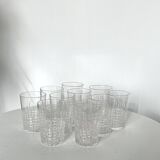 Ensemble de 10 verres gobelets baccarat modèle nancy
